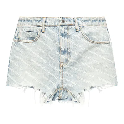 Pre-owned Alexander Wang Bite High Rise Short 'pebble Bleach' | Blue | Women's Size 30