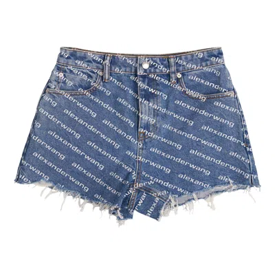 Pre-owned Alexander Wang Bite Shorts 'deep Blue/white' | Women's Size 24