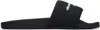 Alexander Wang Padded Logo Pool Slide Sandals Shoes In Black