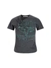 Alexander Wang Black Burnout T-shirt In Gray