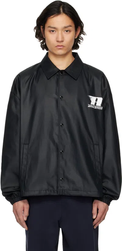 ALEXANDER WANG BLACK CANVAS COACH JACKET