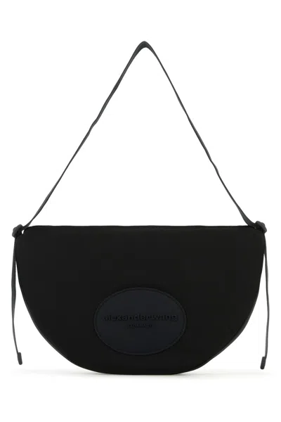 Alexander Wang Black Canvas Large Bo Shoulder Bag