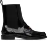 Alexander Wang Black Carter Ankle Boots In Multi