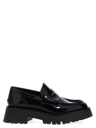 ALEXANDER WANG BLACK CARTER LUG LOAFERS