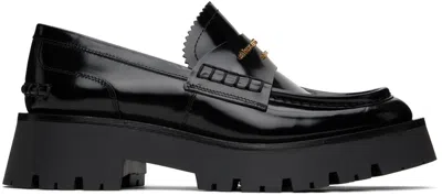 Alexander Wang Carter Mid-heel Lug Loafer In Leather In Black