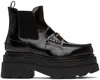 Alexander Wang Logo-plaque Chunky Sole Boots In Black