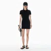 Alexander Wang Black Cotton-blend Chenille Minidress