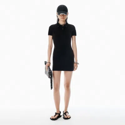 Alexander Wang Black Cotton-blend Chenille Minidress