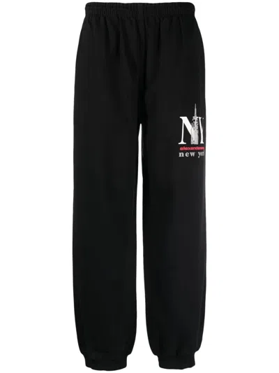 Alexander Wang Black Cotton Blend Joggers