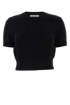 Alexander Wang Cotton-wool Cropped Sweater In Black