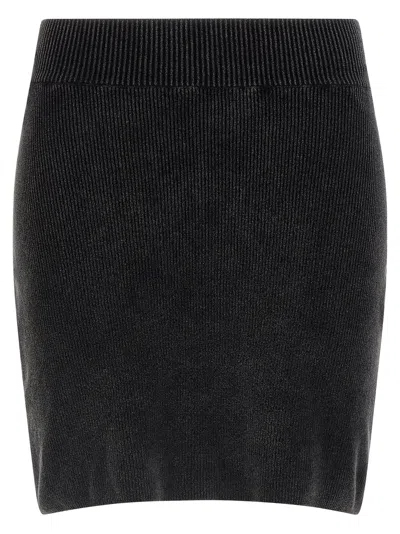 Alexander Wang Black Cotton Long Women's Skirt