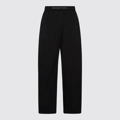 Alexander Wang Black Cotton Logo Pants