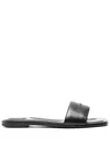 Alexander Wang Embossed-logo Slides In Black