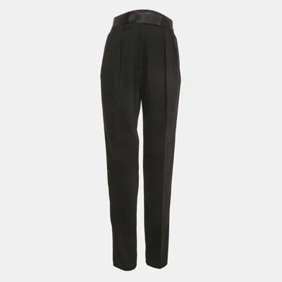 Pre-owned Alexander Wang Black Cotton Side Trim Pleated Trouser S