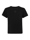 Alexander Wang Essential Jersey Shrunk Tee With Puff Logo Black In Black