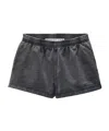 Alexander Wang Black Cotton-terry Running Shorts