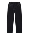 Alexander Wang Black Cotton Terry Sweatpant With Crystal Hotfix Drawcord In Black