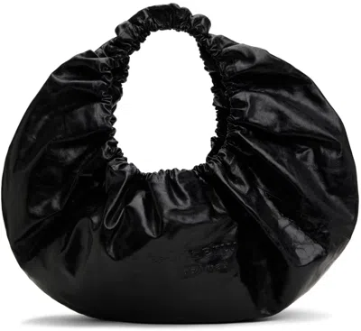 Alexander Wang Black Crescent Large Crackle Bag
