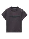 Alexander Wang Reverse Embroidery Logo Washed Jersey T-shirt Clothing In Purple