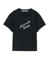 Alexander Wang Crew Neck Short Sleeves Top In Black