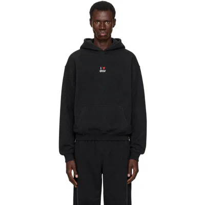 Alexander Wang Black Crystal Hotfix 'i Heart Aw' Hoodie