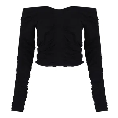 Alexander Wang Black Cupro-blend Sweaters