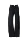 Alexander Wang Black Jeans With Logo Print On The Leg