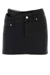 Alexander Wang Black Denim Mini Skirt