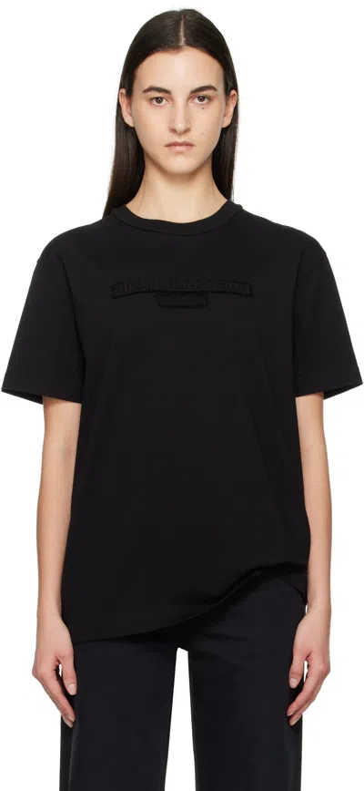 Alexander Wang Black Distressed Logo T-shirt