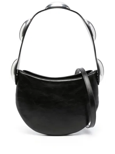 Alexander Wang Black Dome Leather Shoulder Bag