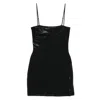 Alexander Wang Robe Mini Moulante À Strass In Black