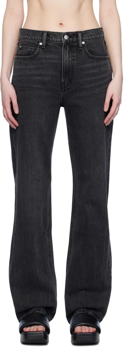 Alexander Wang Black Ez Jeans In 031 Grey Aged