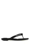 Alexander Wang Neutrals Jenna Tubular Padded Flop Sandals In Black