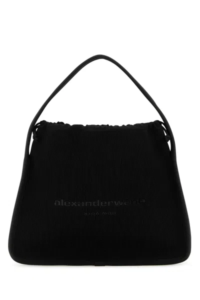 Alexander Wang Ryan Large Bag In Ribbed Knit In Black