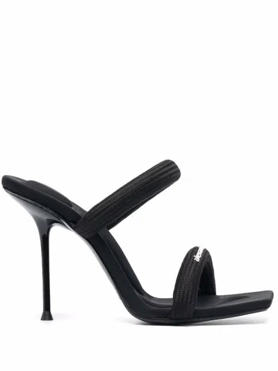 ALEXANDER WANG ALEXANDER WANG BLACK FABRIC MULES