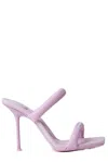 Alexander Wang Black Fabric Mules In Purple