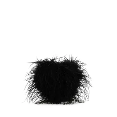 Alexander Wang Black Feathers Clutch