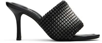 Alexander Wang Black Heiress Heeled Sandals In Black Aged