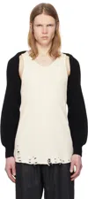 Alexander Wang Black Hybrid Ribbed Sleeves Scarf In Black