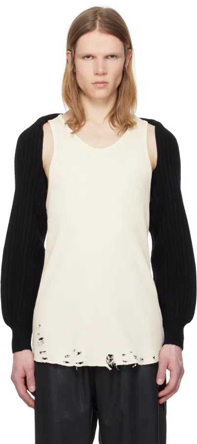 Alexander Wang Black Hybrid Ribbed Sleeves Scarf