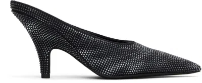 Alexander Wang 90mm Irina Mules In Grey Aged