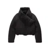 Alexander Wang Logo-embroidered Quilted Shell Jacket In Black