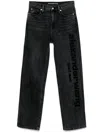 Alexander Wang Black Jeans With Logo Print On The Leg