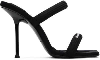 Alexander Wang Black Julie Padded Nylon Heeled Sandals In 001 Black