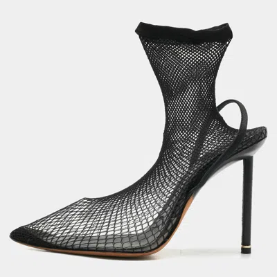 Alexander Wang Black Knit Fabric And Pvc Caden Booties