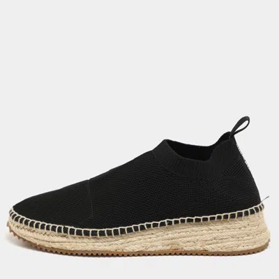 Alexander Wang Black Knit Fabric Dylan Espadrille Flats