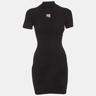 Pre-owned Alexander Wang Black Knit Mini Dress S