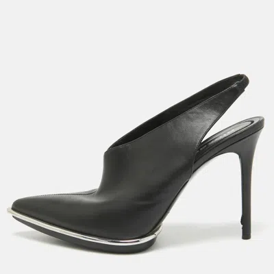 Alexander Wang Black Leather Cara Slingback Pumps