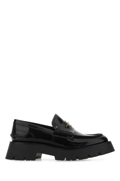 Alexander Wang Carter Chunky Loafer In Leather With Logo In Black