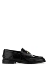Alexander Wang Glossy Black Loafers With Decorative Strap And Elegant Silhouette In Black